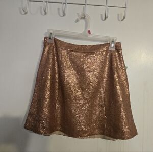 Decree Sequin Bronze Mini Skirt Women's Size S